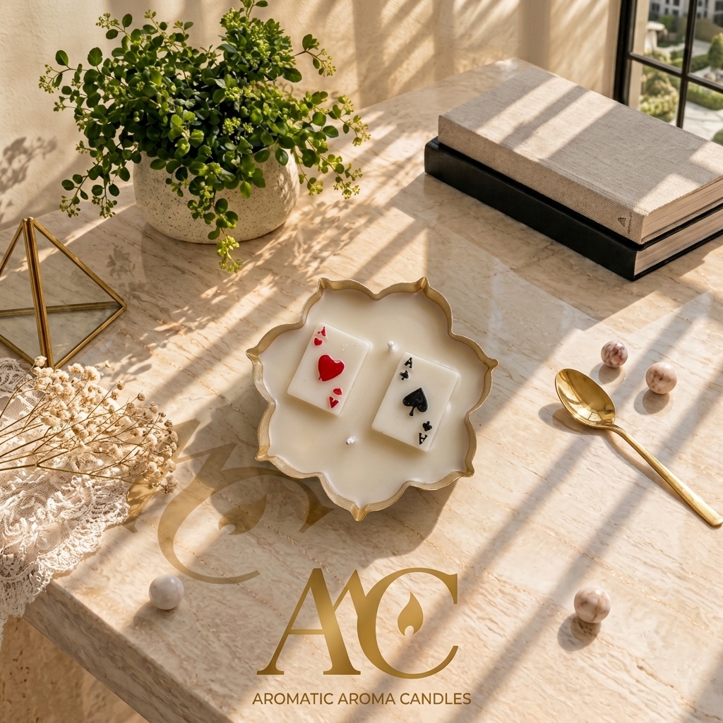 Ace & Heart Poker Theme Candle