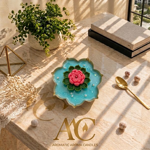 Handcrafted Lotus Bloom Candle