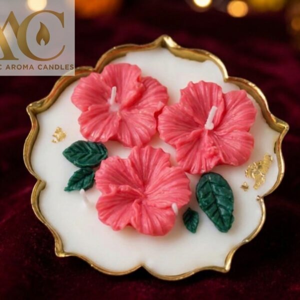 Floral Lotus Urli Candle – Elegant Handmade Décor