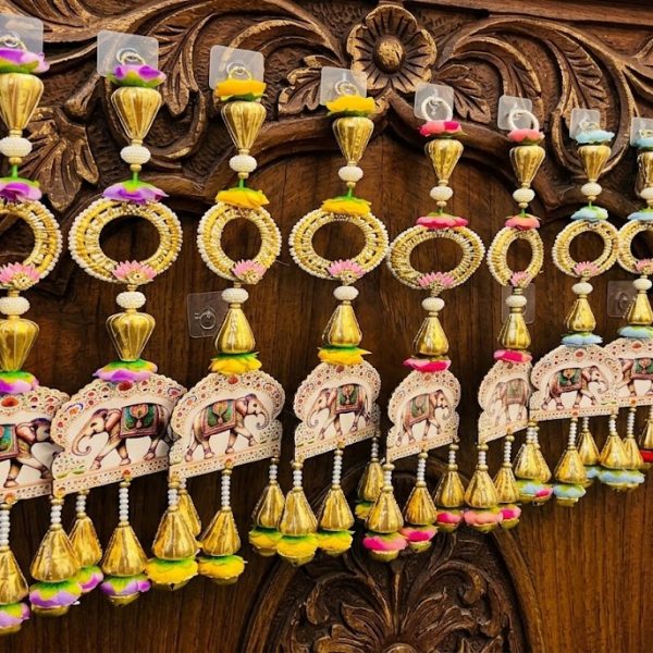 Handcrafted Festive Elephant Door Hangings (Set of 2 / Pair)