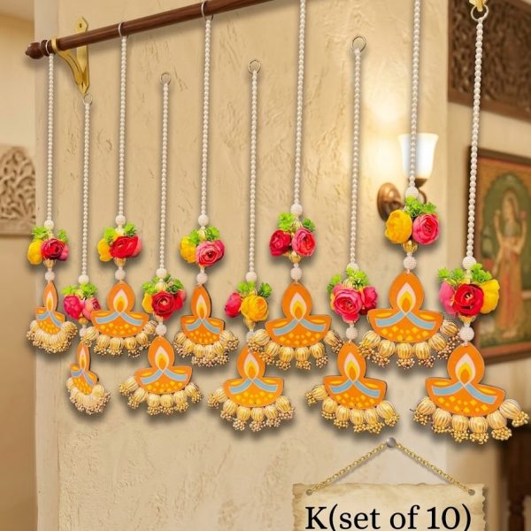 Diya Floral Hanging Set (Set of 2/Pair)