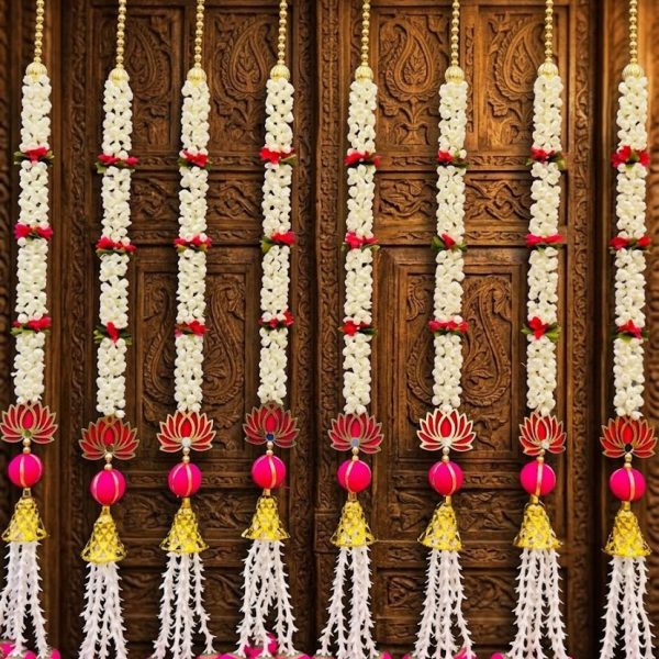 Lotus Floral Hanging Garland Set (Set of 2/Pair)