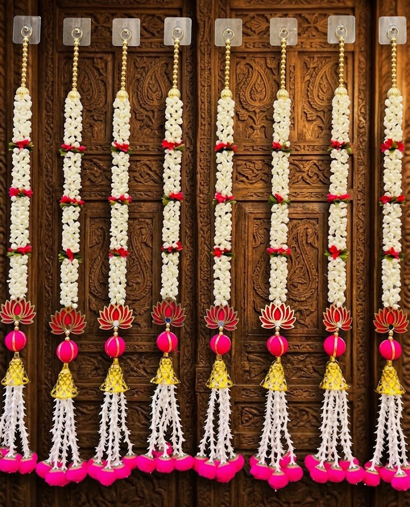 Lotus Floral Hanging Garland Set (Set of 2/Pair)