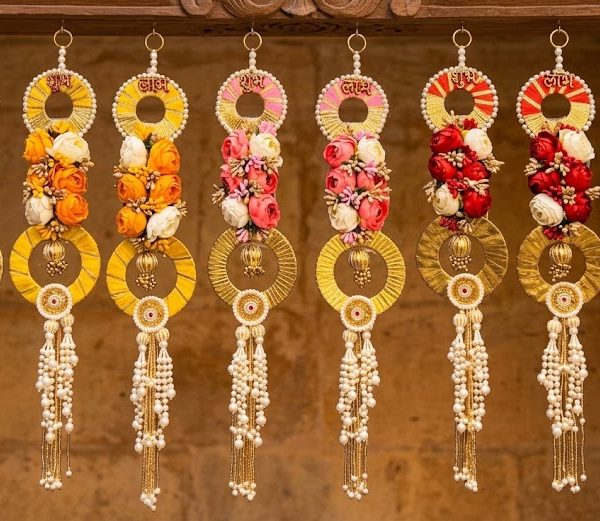 Handcrafted Royal Ethnic Shubh Labh Hanging Set