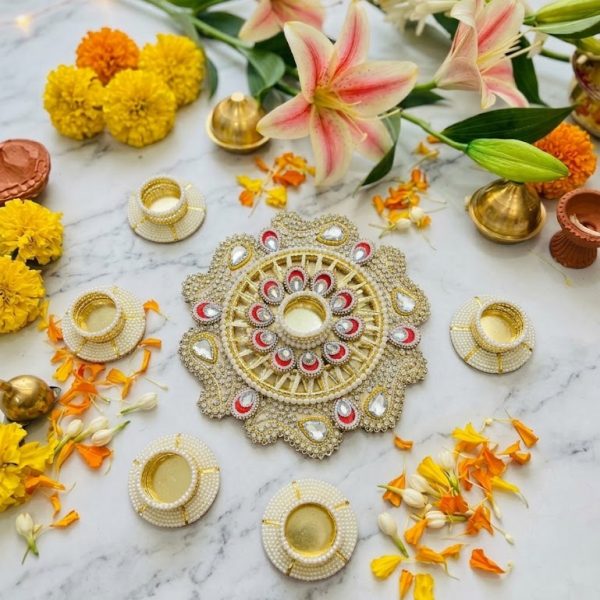 Golden Tea Light Holder