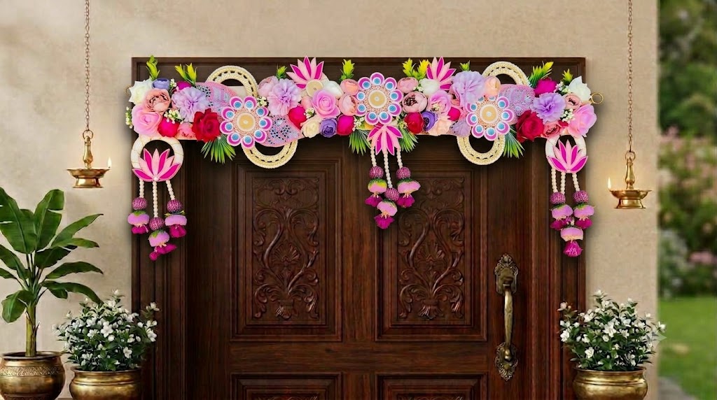 Floral Pink Lotus Toran